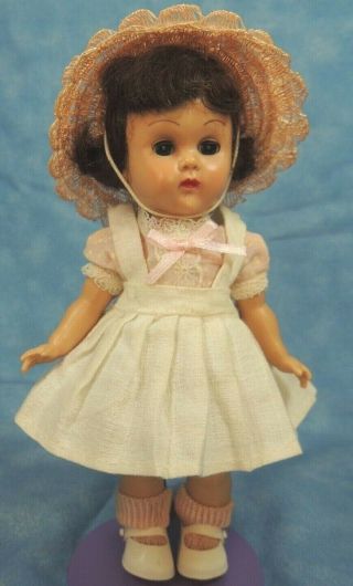 Vogue 1957 - 58 Hp - Ml - Slw 8 " Ginny Doll - Tagged Dress,  Short Brown Hair