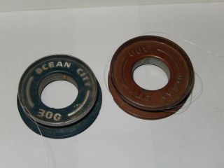2 Old Ocean City Reel Spools - 300 - Vintage Spinning Reel -
