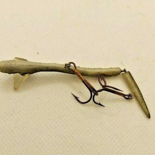 OLD LURE VINTAGE DOUBLE JOINTED EEL MADE IN FRANCE FOR BASS FISHING - - - - - -. 3