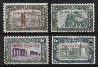 Somalia Italy 1930 Nh Complete Set Of 4 Stamps Sass 140 - 143 Cv €750 Vf