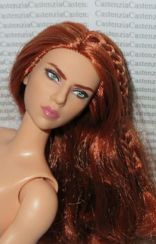 Nude Barbie Auburn Black Widow Scarlett Johansson Platinum Doll For Ooak