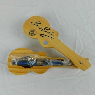 Elvis Presley Guitar Ink Pen With Wooden Guitar Case E.  P.  E Official