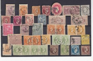 Greece.  A Special Lot With Cancels On Classical Stamps,  Olympics,  Hermes Heads.