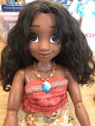 Disney Princess My Size Moana Doll Life Size Jointed Posable 32 " Toy