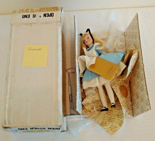 1988 Franklin Heirloom Porcelain Doll Box Tag 12  Disney Alice Wonderland