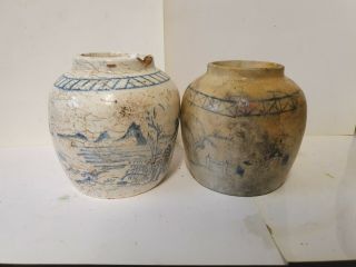 2 different 18th /early 19th century Chinese Ginger Jars 3