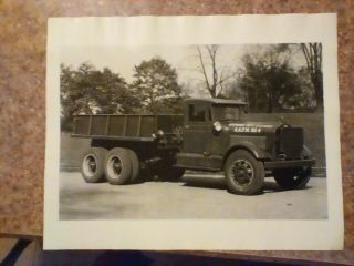 Old Photograph Of A 1930 White Truck,  Model 64,  6 Wheel