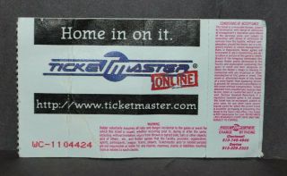 1996 The Cranberries & Cracker Concert Ticket Stub.  Riverbend Cincinnati Ohio 2