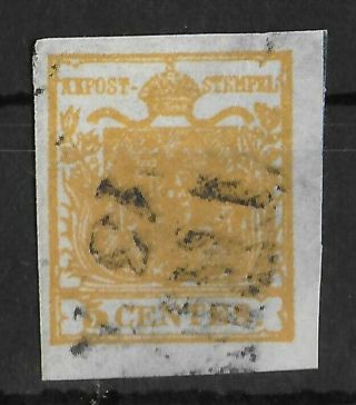 Lombardy & Venetia 1850 - 1857 5 C Orange Brown Michel 1xe Cv €900