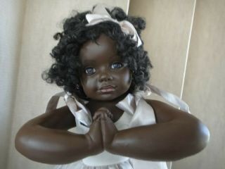 African American 25 " Porcelain Doll By Pamela Erff " Pretty Please " 229/1000
