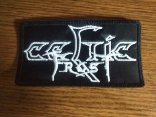 Celtic Frost,  Sew On White Embroidered Patch