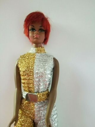 Vtg Mattel 1967 Julia Black Barbie Doll W Pull String Does Not Talk