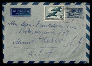 Dr Who 1954 Austria Innsbruck Uprated Airmail Stationery To Usa G02759