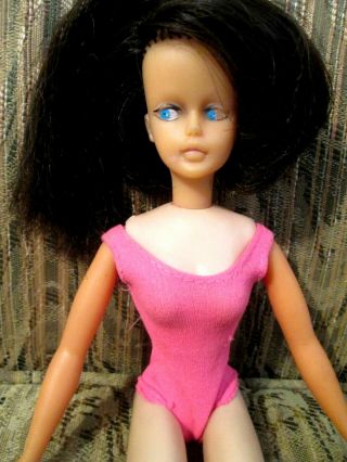 Vintage 70´s Senorita / Tressy Doll Black Growing Hair Lili Ledy Made In Mexico