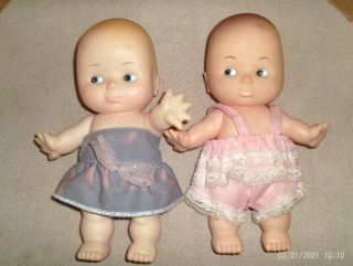 Two Vintage 9 " Soft Vinyl Jointed Uneeda Dolls