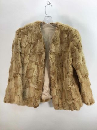 Vintage Light Brown Fur Fashion Jacket