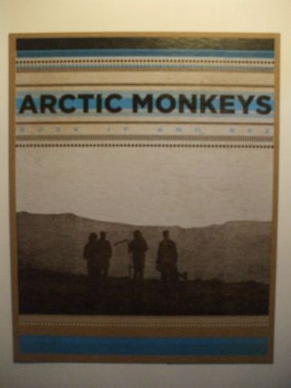 Arctic Monkeys Letterpress Promo Cardboard Photo For 2011 Suck It And See No3827