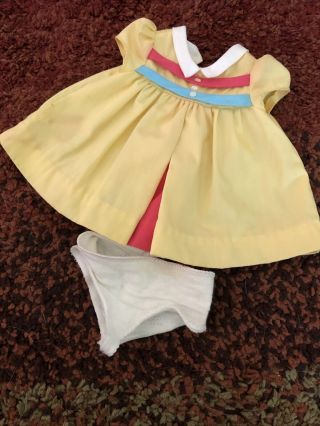 Vintage CHATTY CATHY Nursery School YELLOW Dress & Underwear Set MATTEL 2