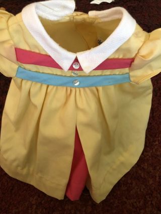 Vintage CHATTY CATHY Nursery School YELLOW Dress & Underwear Set MATTEL 3