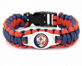 Grateful Dead Paracord Bracelet Steal Your Face Boston Red Sox Mlb 9 Inches