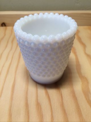 Vintage Opaque White Milk Glass Tooth Pick Holder/Votive Candle Holder 2