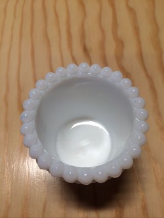 Vintage Opaque White Milk Glass Tooth Pick Holder/Votive Candle Holder 3