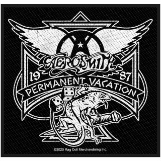 Aerosmith - " Permanent Vacation " - Woven Sew On Patch