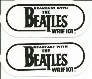 The Beatles - Bumper Stickers - Wrif Detroit - Radio Station Prize Give Away - A,