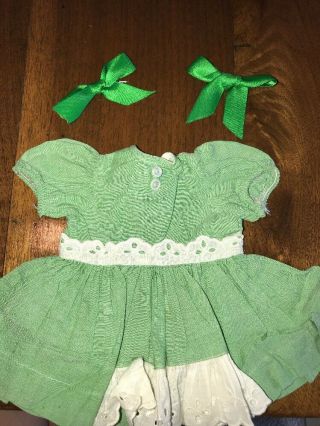 Doll Clothing Terri Lee Tagged 1950’s Green Dress