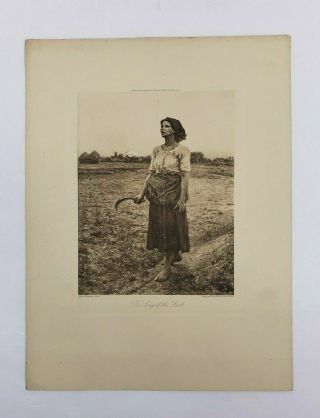 Vintage The Song Of The Lark Art Print By Jules Breton Black And White