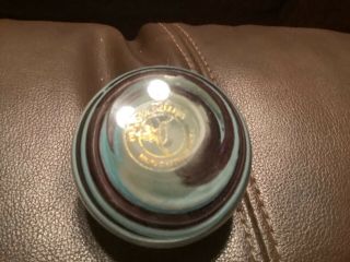 VTG Dynasty Gallery Heirloom Collectibles Blue And Brown Swirl Paper weight 3