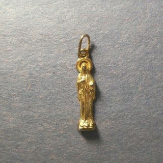 Antique Catholic Religious Holy Medal // Virgin Mary // Figural // Pendant/charm
