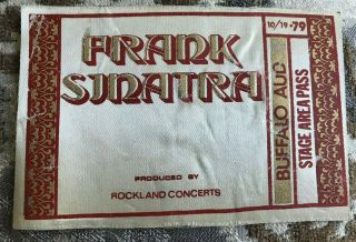 Frank Sinatra Back Stage Pass 1979 Buffalo Auditorium