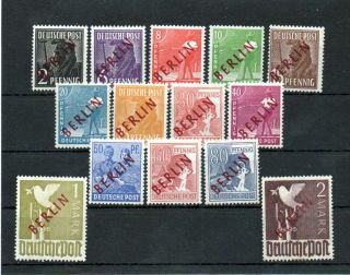 053 Germany Berlin 1948,  With Red Overprint,  Full Set,  Cv 1500