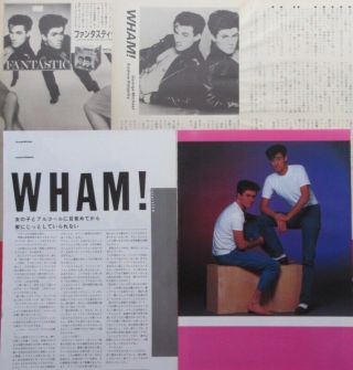 Wham George Michael Andrew Ridgeley Nick Beggs 1983 Clipping Japan Ro 11n 6page