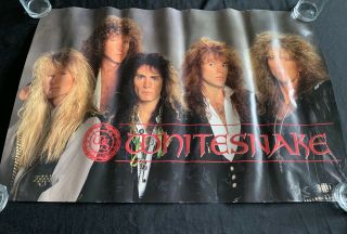 Whitesnake Vintage Group Poster Geffen 1989 2 Sided Album Covers