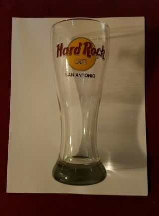 Hard Rock Cafe San Antonio 8 1/2 " Tall Pilsner Beer Glass