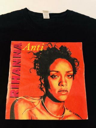 Rihanna Anti Black Tshirt Size Large 2016 Album Pop Rock