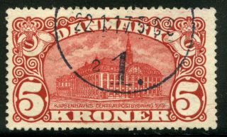 Denmark 1915 General Post Office Copenhagen Scott 135 Cv$175 0c