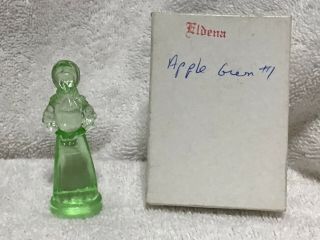 Degenhart ‘eldena’ Miniature Glass Doll Figurine 2 - 1/2” Mosser - Apple Green