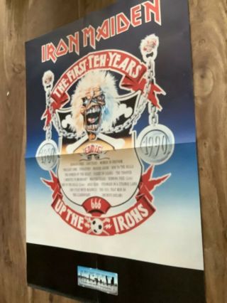 Vintage Iron Maiden Rock Poster The First Ten Years Fantastic 16 & 23