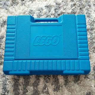 Lego 1985 Blue Hard Plastic Storage Box Carrying Case Vintage