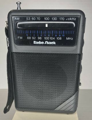 Vintage Radio Shack 12 - 454 Black Portable Personal Am Fm Radio -,