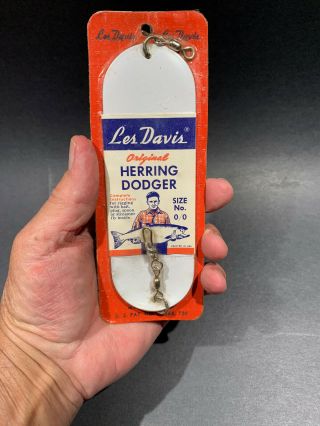 Vintage 1958 Les Davis Herring Dodger Size.  0/0 Salmon Fishing Lure Nos
