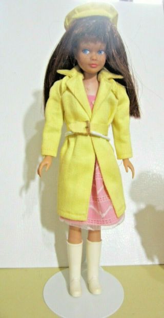 Mattel Vintage Barbie Family Skipper Doll Wearing Rain Or Shine & Pretty Pink