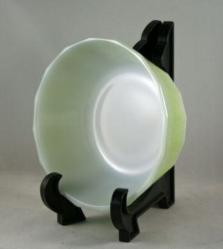 Federal Glass Iridescent Green Scale Milk Glass Heat Proof Bowl Sm 5” Bakeware