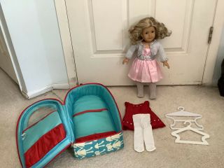 American Girl Doll,  Clothes And Carrying Case