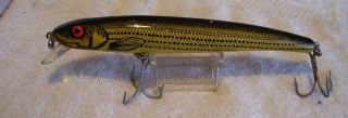 Vintage Bomber ? Musky Lure 4/5/20p Good Color 7 "