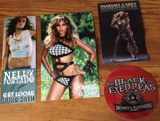 Beyonce Mariah Carey Nelly Furtado Sexy Flyer Cards,  Black Eyed Peas Sticker