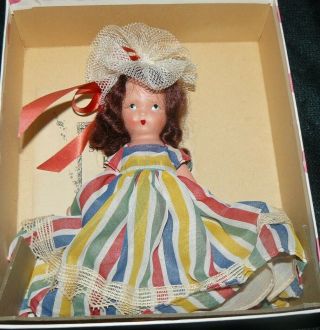 Vintage Nancy Ann Storybook Bisque Doll 22 Alice Sweet Alice With Box